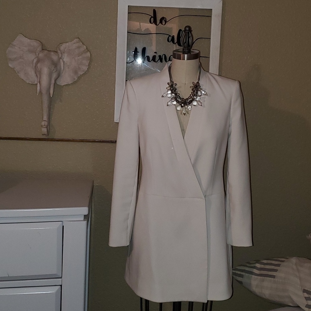 Beautiful white tuxedo dress.
